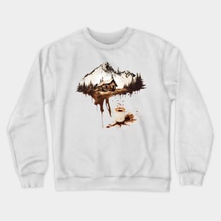 Cup of Coffee Splash of Mountains Crewneck Sweatshirt